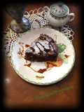 Torta morbida Cioccolato fondente e Pesche Tabacchiere
