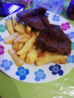 Una foto de Filetes de hígado crujientes