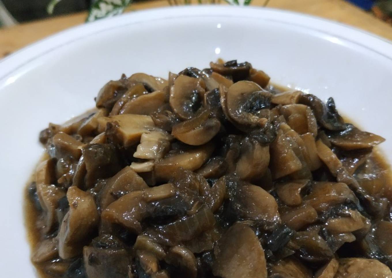 Jamur champignon saus teriyaki