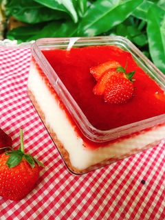 Foto resep Strawberry cheesecake dessert box