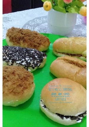 Foto resep Roti mini topping abon dan ceres