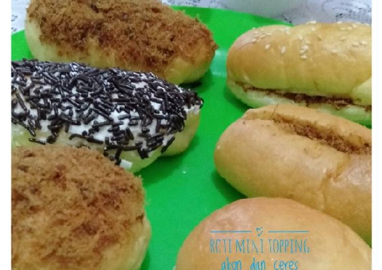 Roti mini topping abon dan ceres