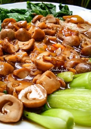 Foto resep Pokcoy Jamur Saus Tiram