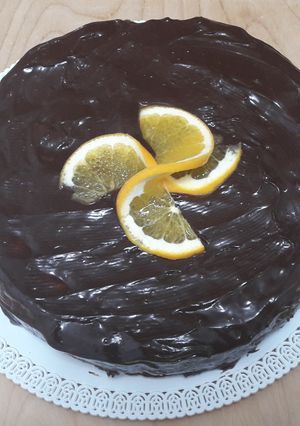 O poză a rețetei Cheescake cu ricotta, portocale și ciocolată.
