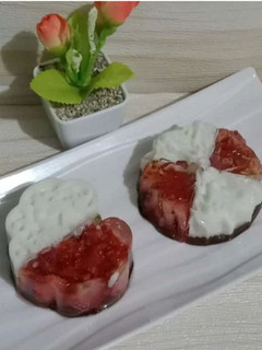 Foto resep Puding vanila strawberry