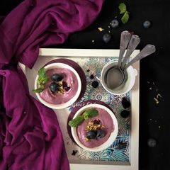 A picture of Blueberry Shrikhand.