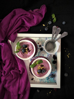 A picture of Blueberry Shrikhand.