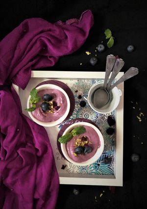 A picture of Blueberry Shrikhand.