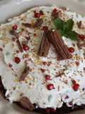Manjar chocolateado con naranja y granada