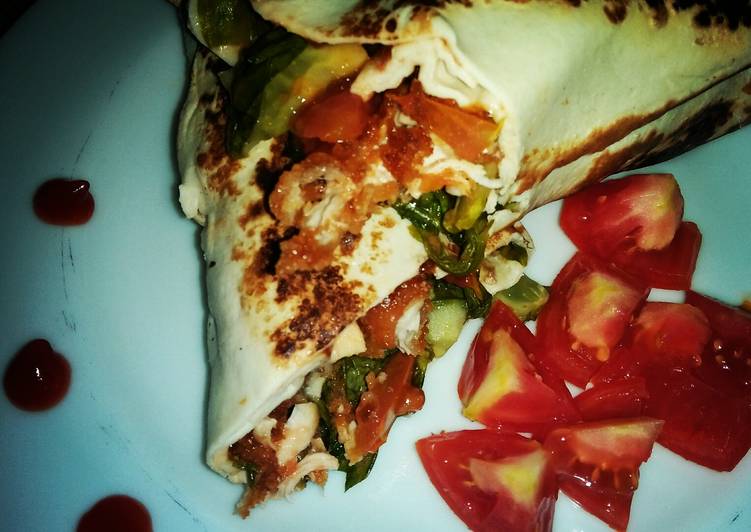 Kebab isi Sayur+Ayam #SeninSemangat