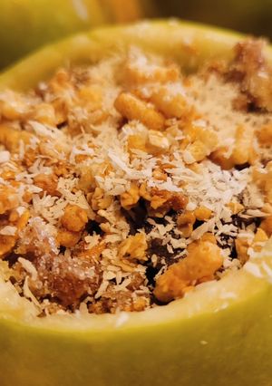 Una foto de Manzanas al horno rellenas de granola!!