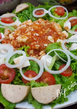 Hình của món Xà lách trộn chay.