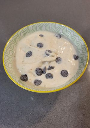 Una foto de Helado de kéfir y plátano🍌