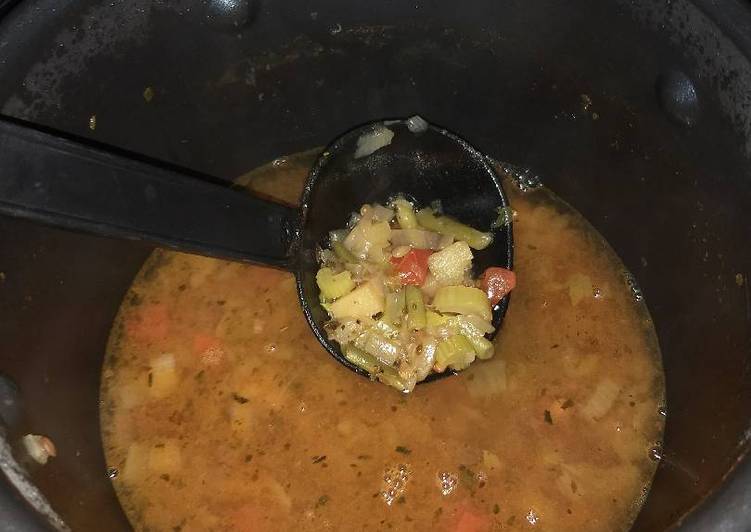 Lentil & potato pressure cooker vegetable soup