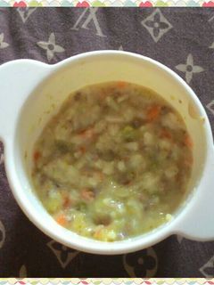 Foto resep Bubur BeKen TeKo JuPi [Beras Kentang worTel broKoli keJu saPi] -MPASI