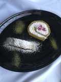 Gluténmentes tricolor piskótatekercs matcha porral💚