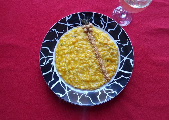 Ricetta di Veloce Risotto con zucca al profumo di amaretto