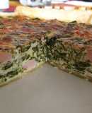 Quiche de espinacas con jamón