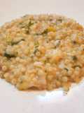 Fregola baccalà e porri