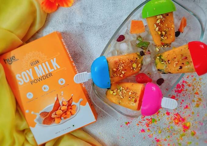 Steps to Make Speedy Vegan Mango Falooda Kulfi