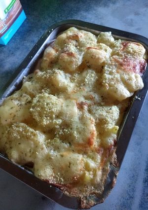 Una foto de Papas gratinadas