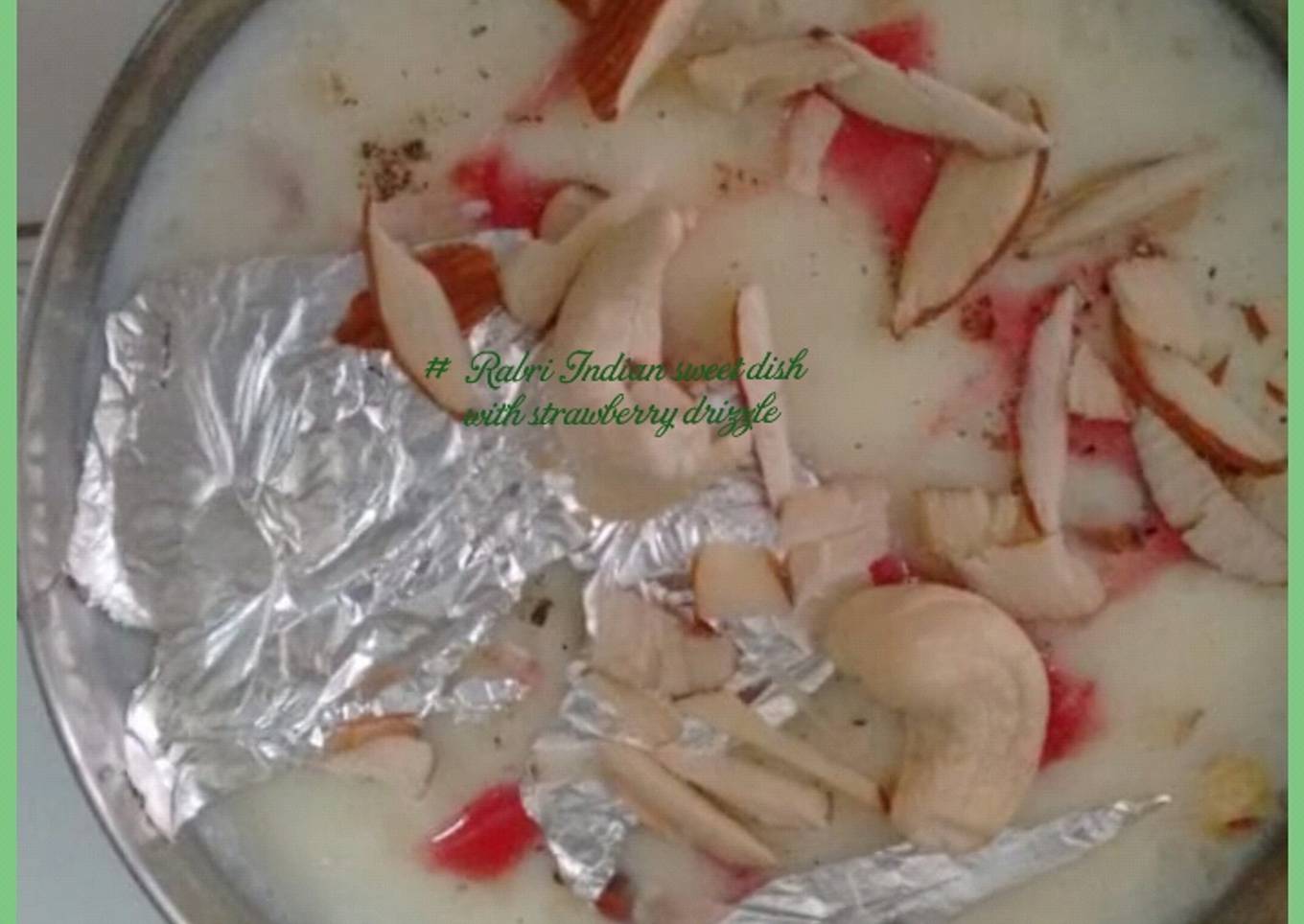 #Rubri#indian sweet dish with strawberry drizzle#post 46th