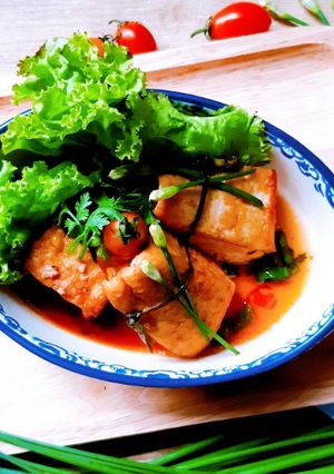 Hình của món Đậu hũ bao bố.