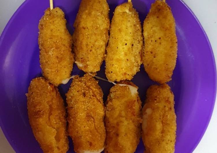 Cara Memasak Stik mozarela yang Gurih