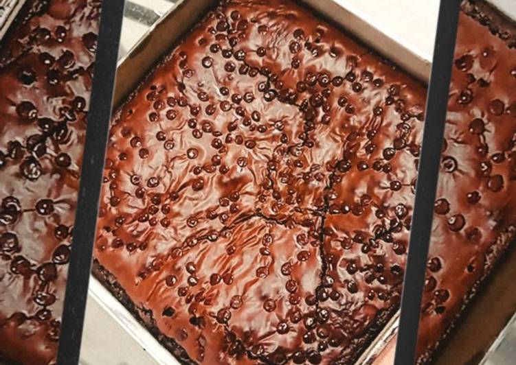 Brownies panggang shiny crust