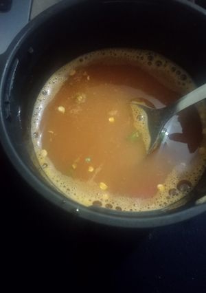 A picture of Hot tomato soup.