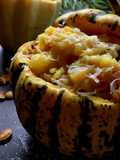 Squash risotto mantecato