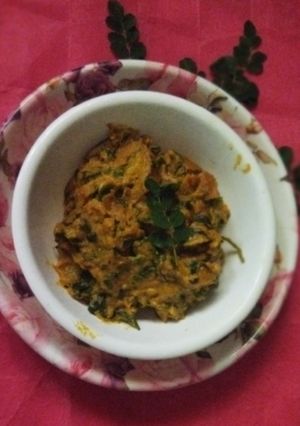 A picture of Drumsticks Leaves Besan.