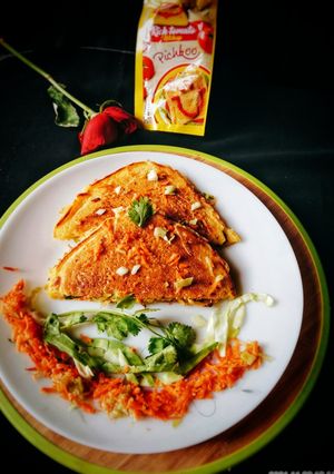 बिना ब्रेड का मिक्स वेज सैंडविच (Bina bread ka mix veg sandwich recipe in hindi) रेसिपी मुख्य फोटो