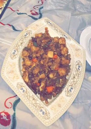 صورة لوصفة دجاج صيني حامض حلو بالأناناس