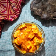 A picture of Paneer pasanda for vrat.