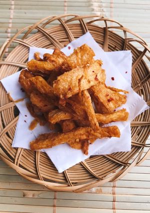 Hình của món Sườn chay chiên ngũ vị & cà ri.