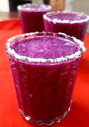 A picture of Jamun shots(Malabar plum,Java plum or black plum).
