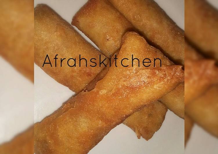 Easiest Way to Prepare Perfect Crispy Spring rolls This is A Recipe That Has Been Tested  From My Kitchen !!