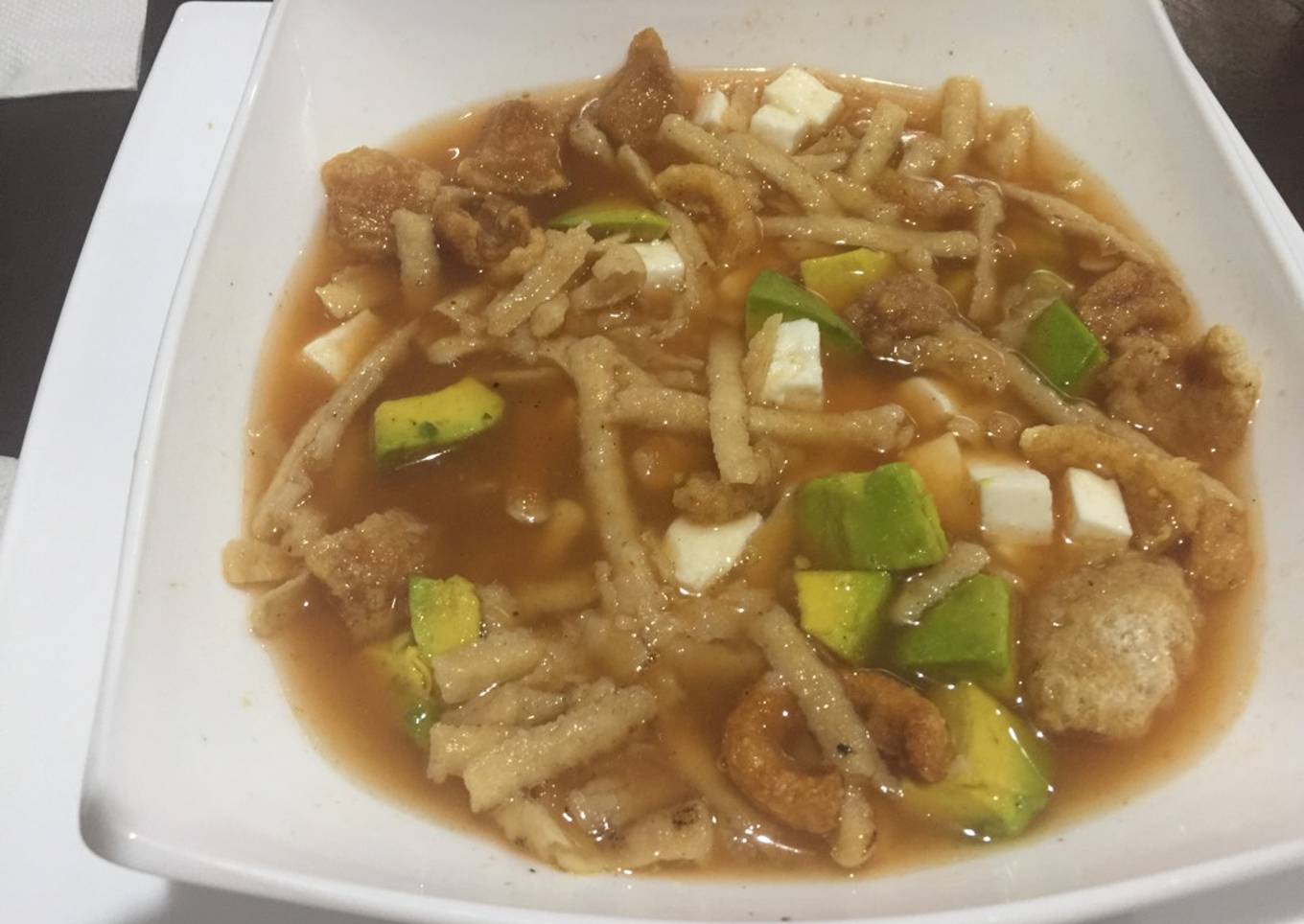 Sopa de tortilla Sonorense