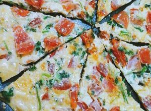 Hình của món Trứng rán fake pizza.
