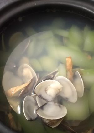 薑絲芥菜心蛤蜊湯 的食譜成品照片