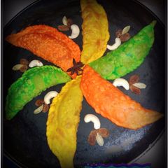 A picture of Colourfull Apple Gujiya.