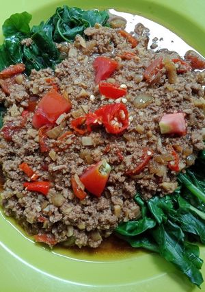 Foto resep Baby Kailan Siram Daging