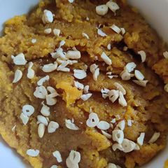 A picture of मूंग दाल हलवा । moong dal halwa recipe.