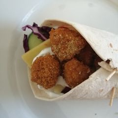A picture of Chicken wraps.
