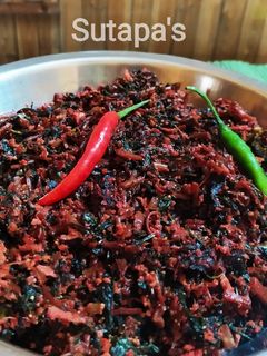পুনকা শাক(লাল) ভাজা(punka shak vaja recipe in Bengali) রেসিপির প্রধান ছবি