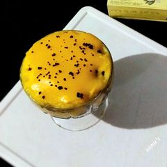 A picture of Baked Caramel Coffee And Custard Pudding With Arrowroot Biscuit.