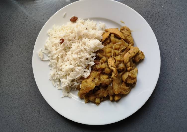 Pechuga de pollo a la manzana