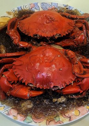 A picture of Crab with Glass Noodle.