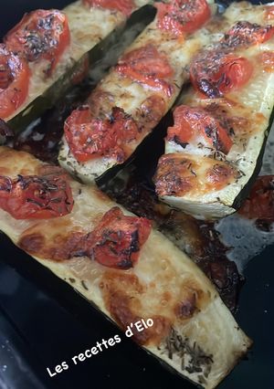 Une photo de Courgette façon pizza